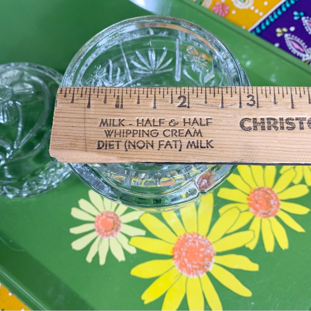 70s Avon Daisy Glass Footed Dish - Picture 4 of 8